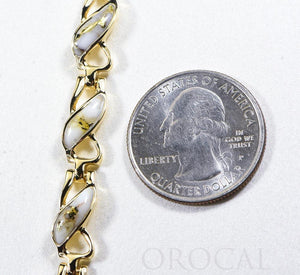 Gold Quartz Bracelet "Orocal" BWB40Q Genuine Hand Crafted Jewelry - 14K Gold Casting