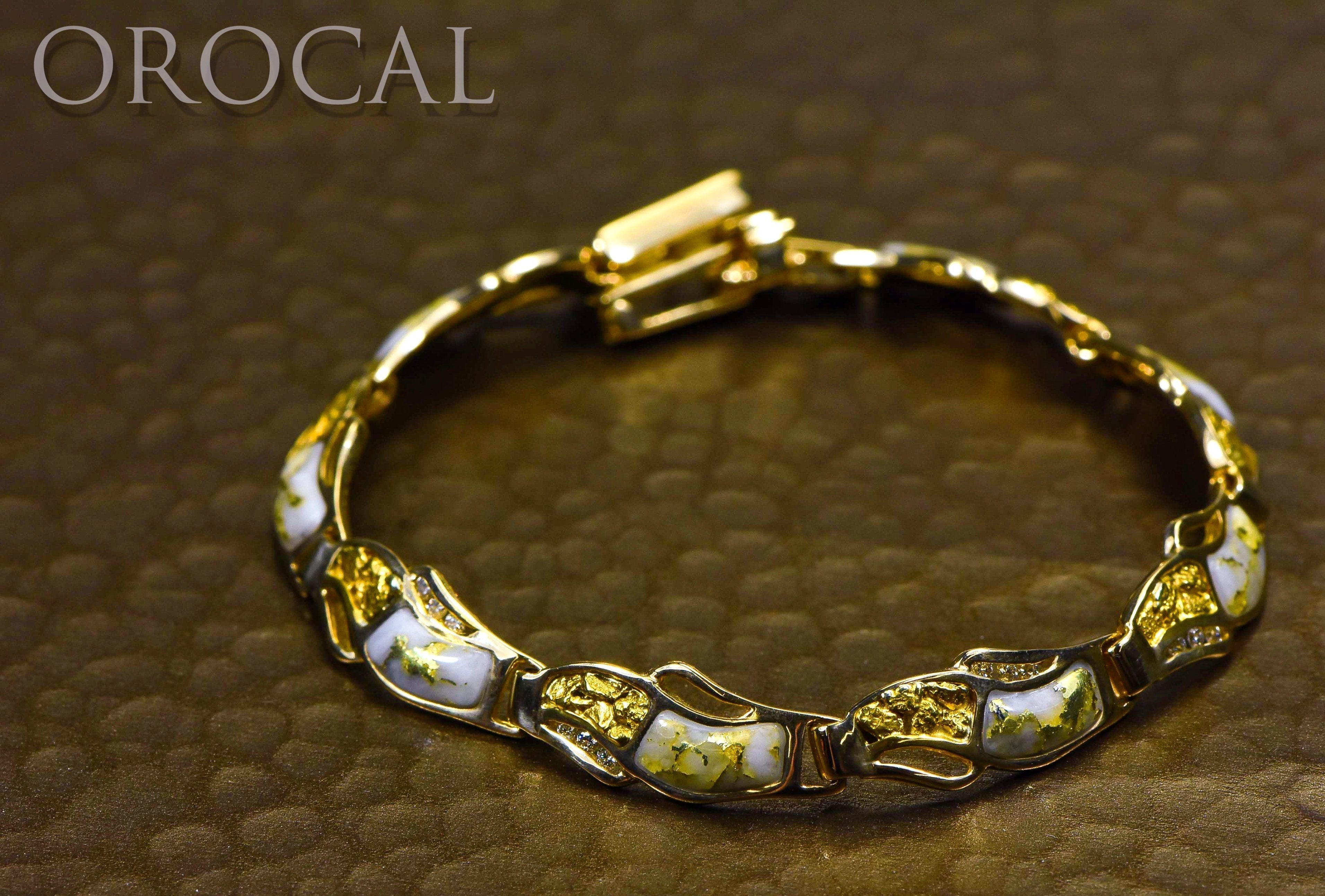 Gold Quartz Bracelet "Orocal" BWB24D36NQ Genuine Hand Crafted Jewelry - 14K Gold Casting