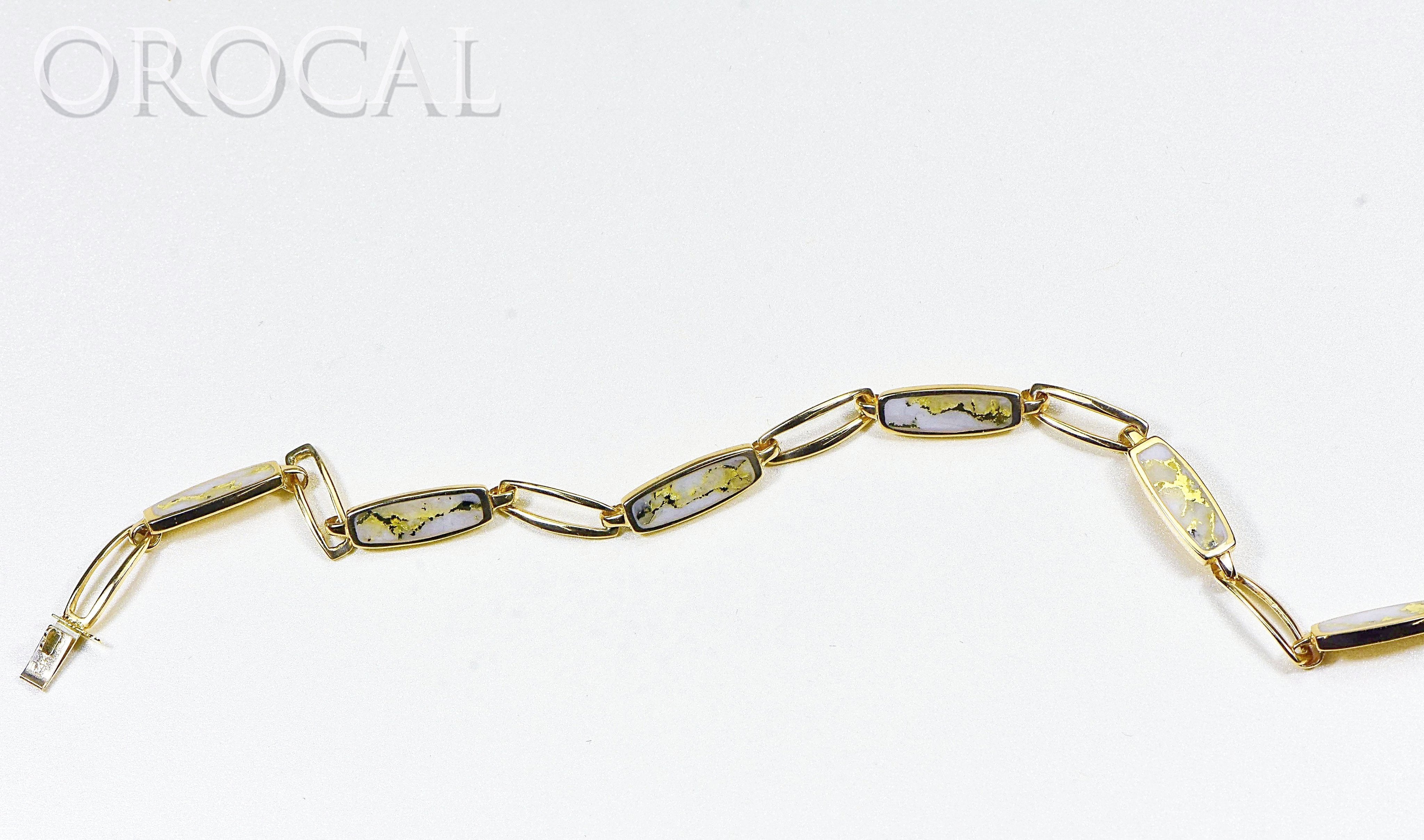 Gold Quartz Bracelet "Orocal" BDLOV5LQC89 Genuine Hand Crafted Jewelry - 14K Gold Casting