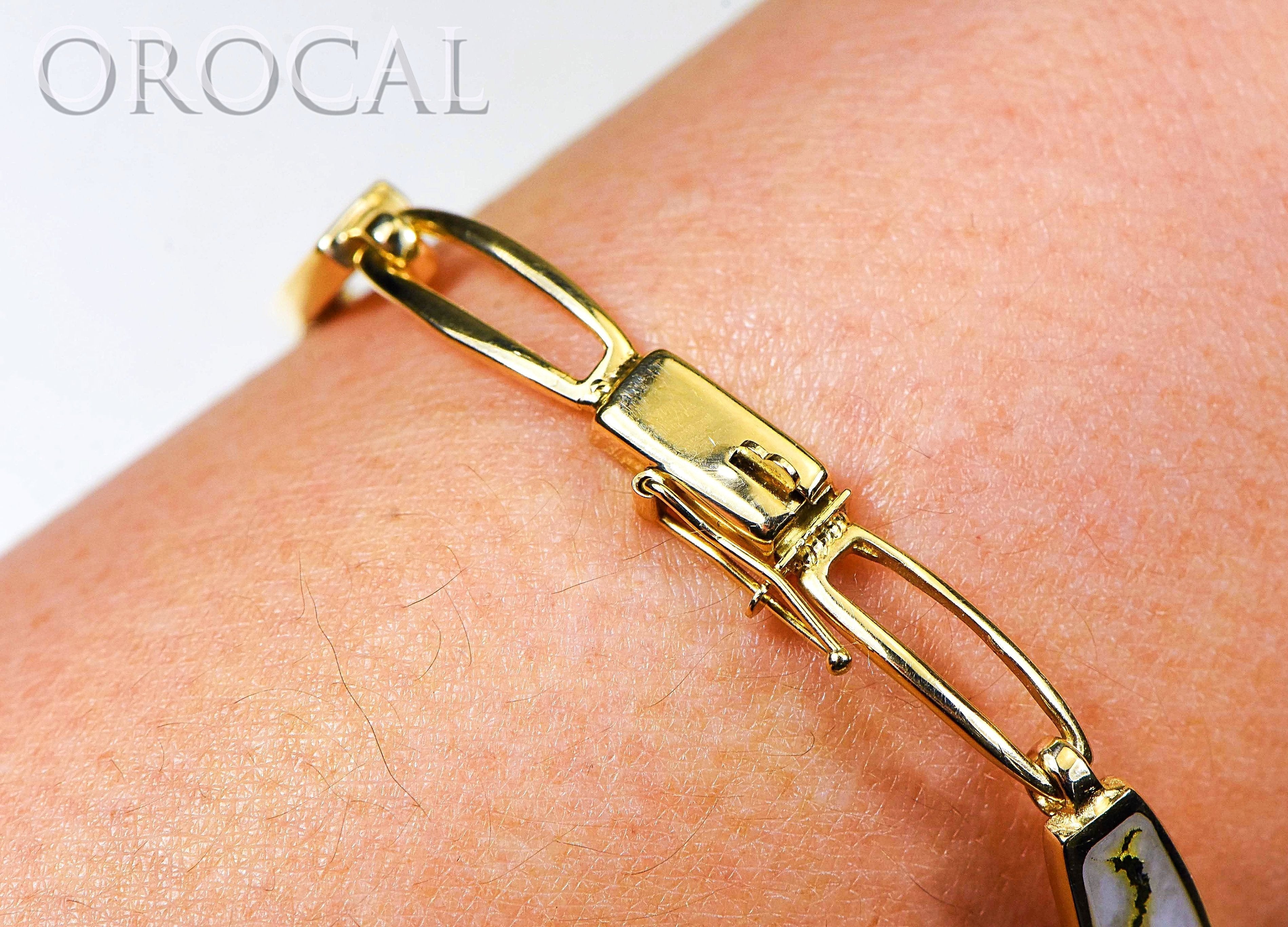 Gold Quartz Bracelet "Orocal" BDLOV5LQC89 Genuine Hand Crafted Jewelry - 14K Gold Casting