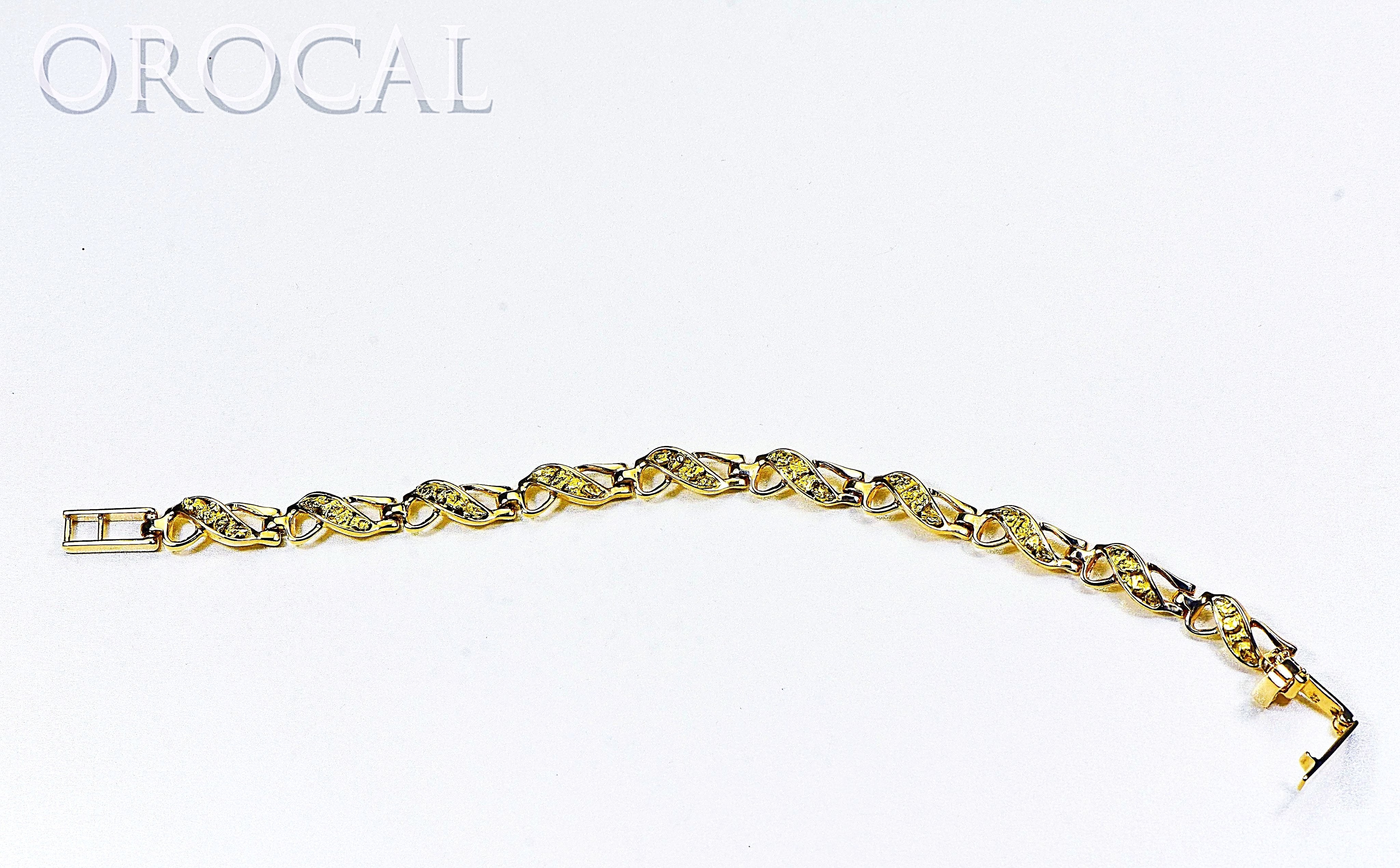 Gold Nugget Bracelet "Orocal" BWB40N9L Genuine Hand Crafted Jewelry - 14K Gold Casting