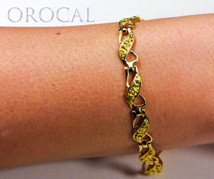 Gold Nugget Bracelet "Orocal" BWB40N9L Genuine Hand Crafted Jewelry - 14K Gold Casting