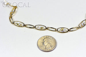 Gold Quartz Bracelet "Orocal" BDLOV5LHQC89 Genuine Hand Crafted Jewelry - 14K Gold Casting