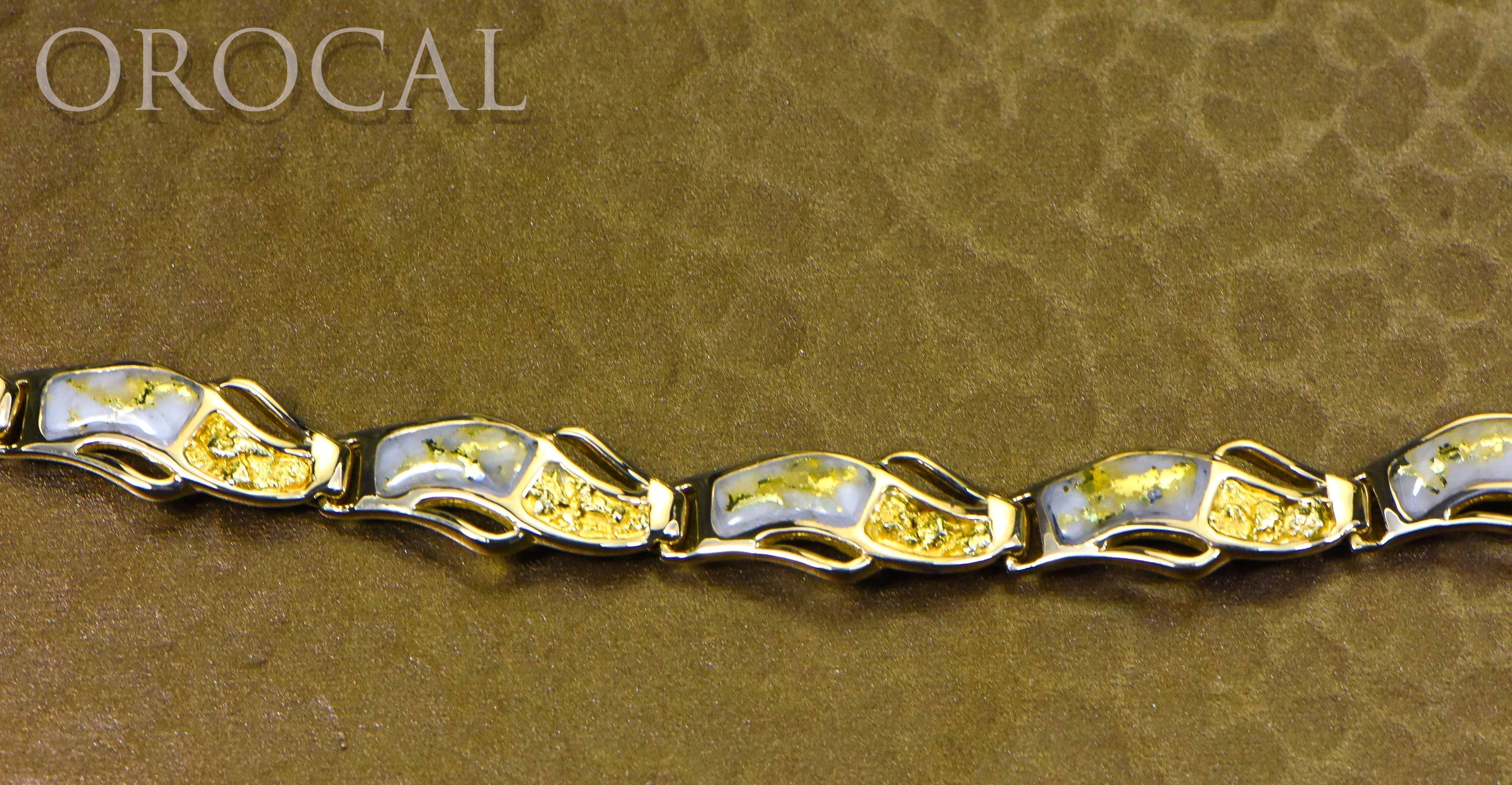 Gold Quartz Bracelet "Orocal" BWB24OLQ Genuine Hand Crafted Jewelry - 14K Gold Casting