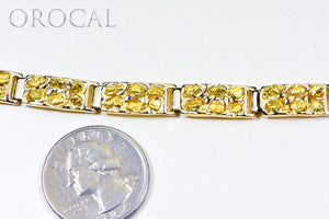 Gold Nugget Bracelet "Orocal" BFFB6L9 Genuine Hand Crafted Jewelry - 14K Gold Casting