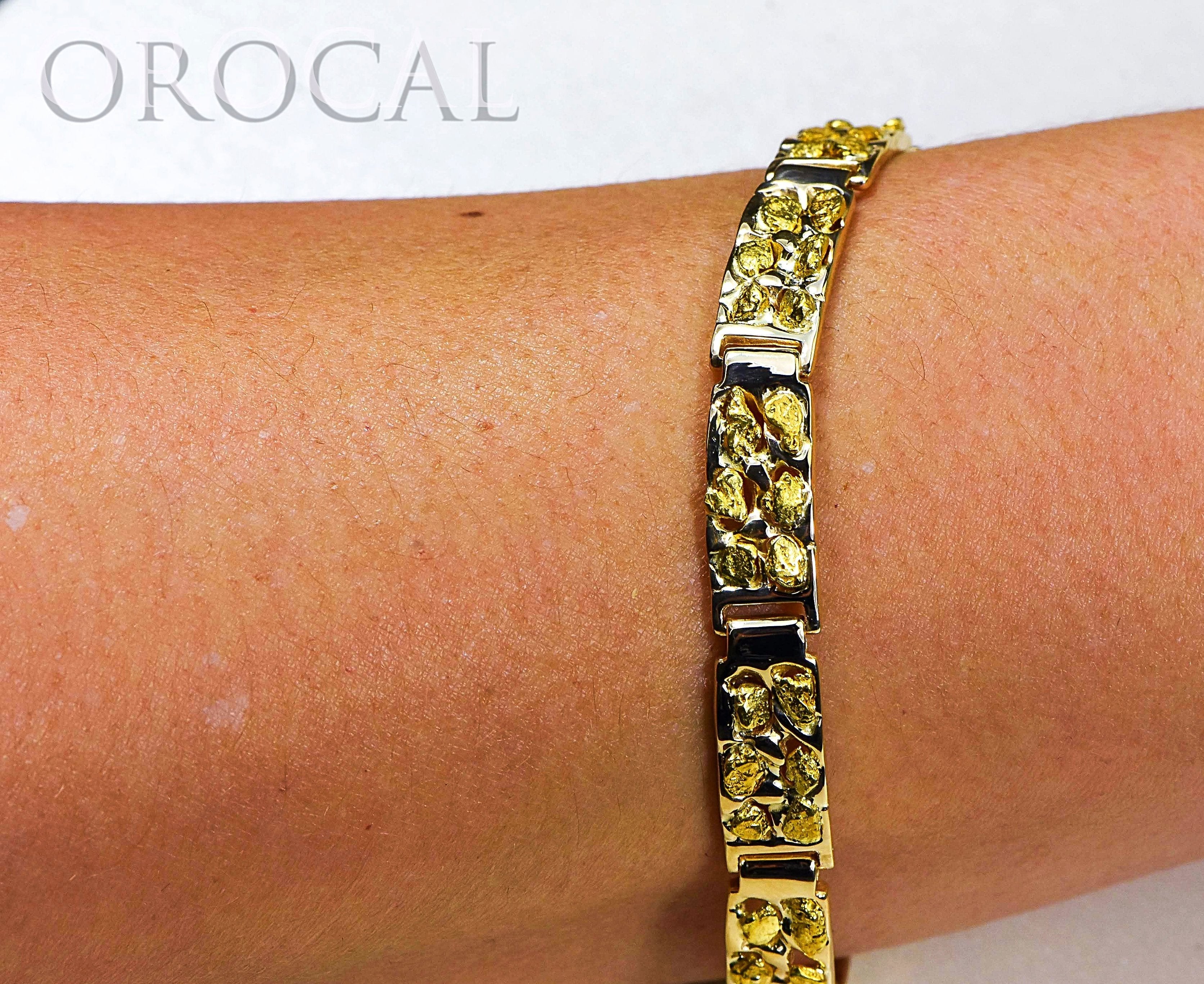 Gold Nugget Bracelet "Orocal" BFFB6L9 Genuine Hand Crafted Jewelry - 14K Gold Casting