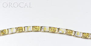 Gold Quartz Bracelet "Orocal" B12MMOLQL11 Genuine Hand Crafted Jewelry - 14K Gold Casting