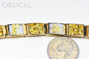 Gold Quartz Bracelet "Orocal" B12MMOLQL11 Genuine Hand Crafted Jewelry - 14K Gold Casting