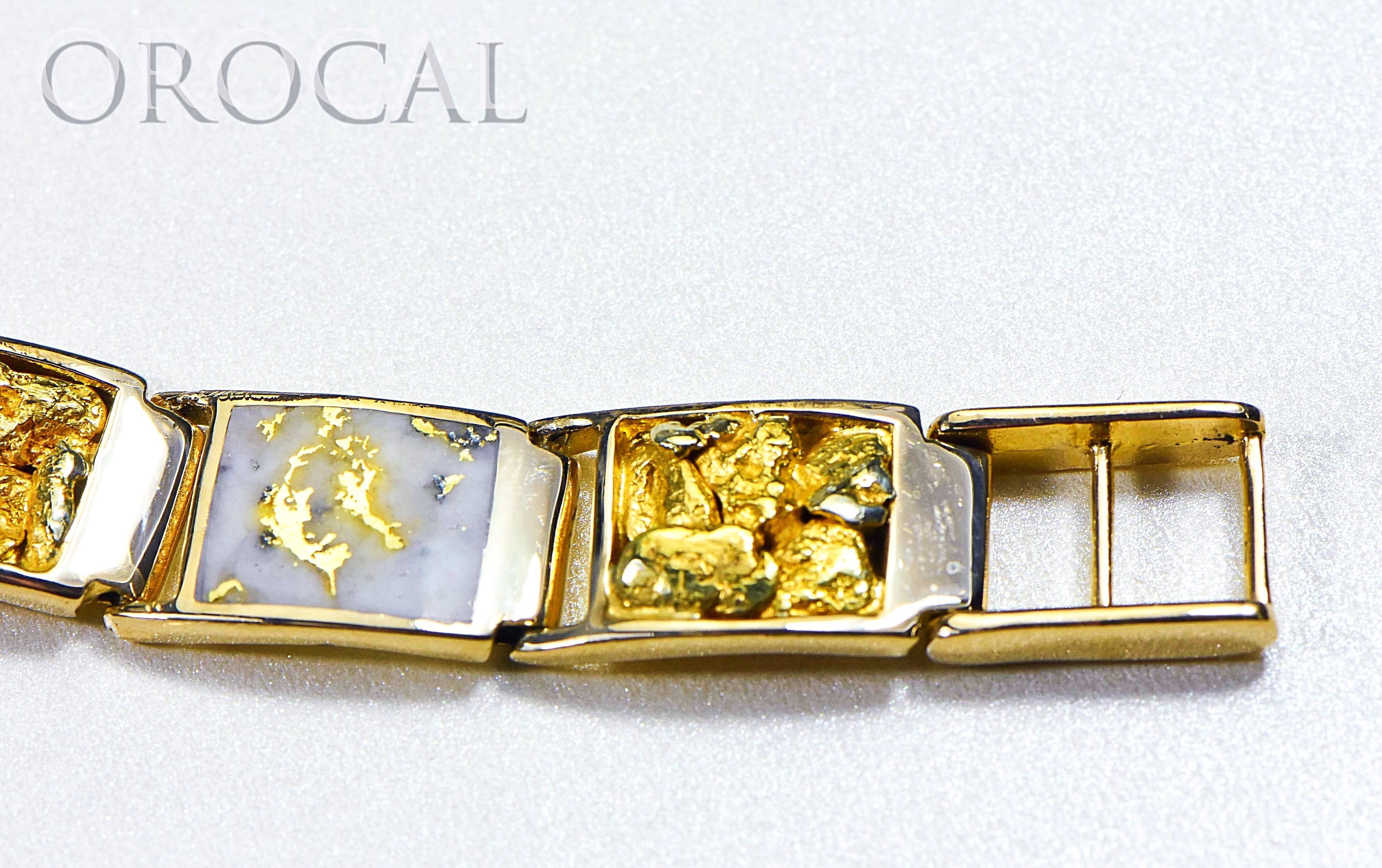 Gold Quartz Bracelet "Orocal" B12MMOLQL11 Genuine Hand Crafted Jewelry - 14K Gold Casting