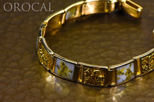 Gold Quartz Bracelet "Orocal" B12MMOLQL11 Genuine Hand Crafted Jewelry - 14K Gold Casting