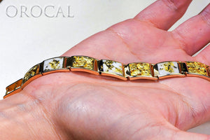 Gold Quartz Bracelet "Orocal" B12MMOLQL11 Genuine Hand Crafted Jewelry - 14K Gold Casting