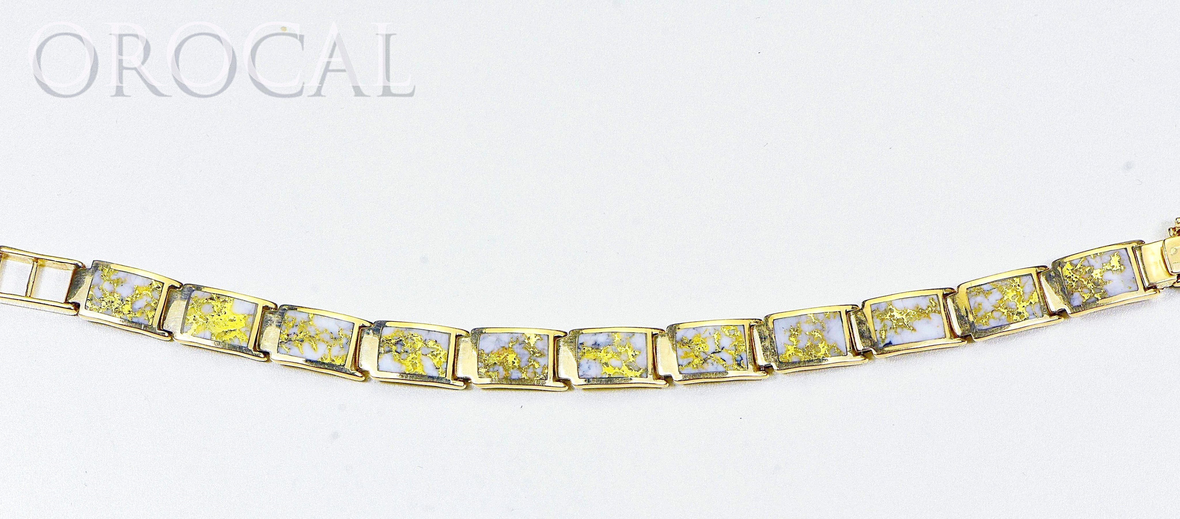 Gold Quartz Bracelet "Orocal" B9.5MMH11LQ Genuine Hand Crafted Jewelry - 14K Gold Casting