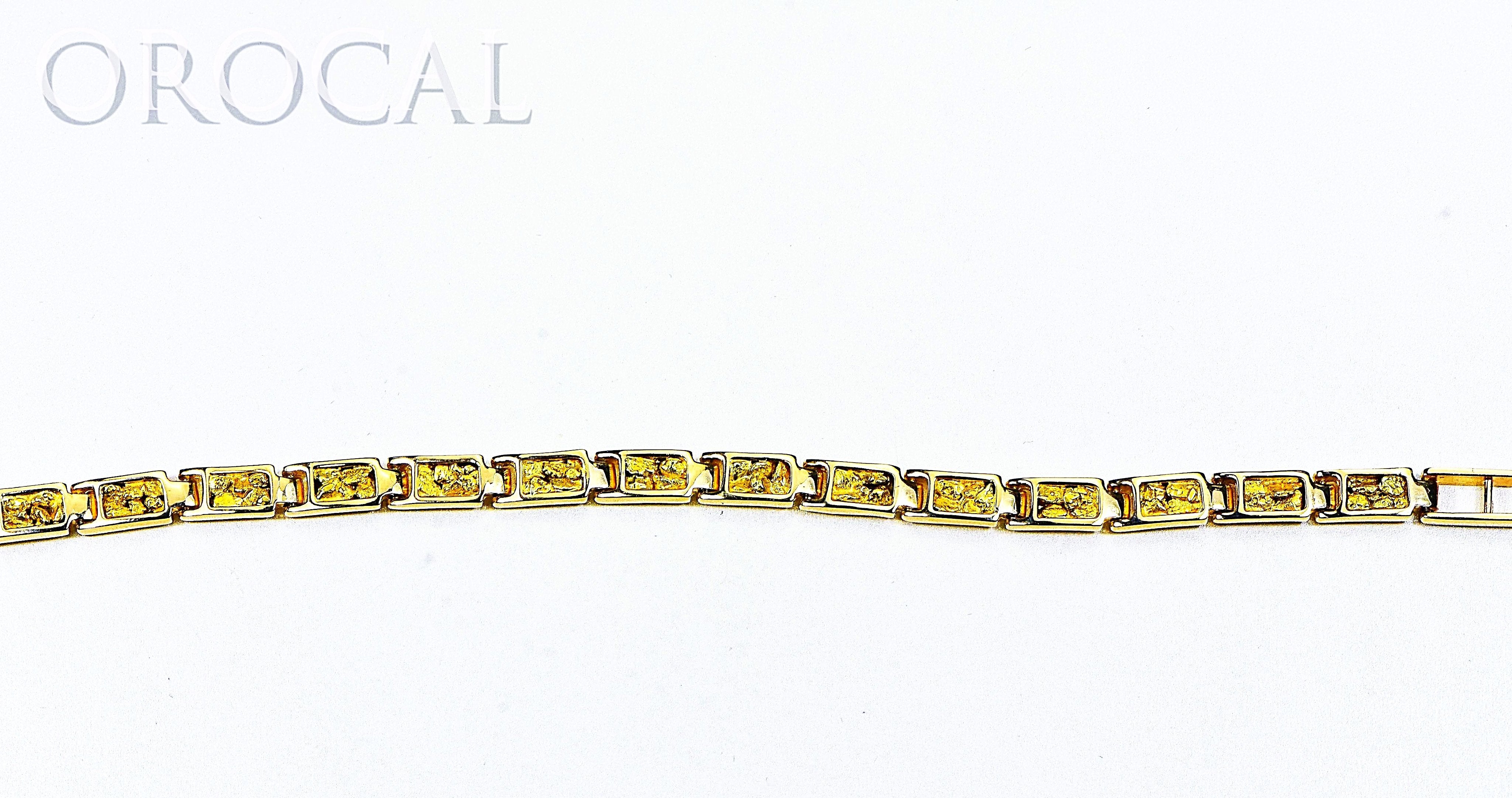 Gold Nugget Bracelet "Orocal" B6MM14L Genuine Hand Crafted Jewelry - 14K Gold Casting