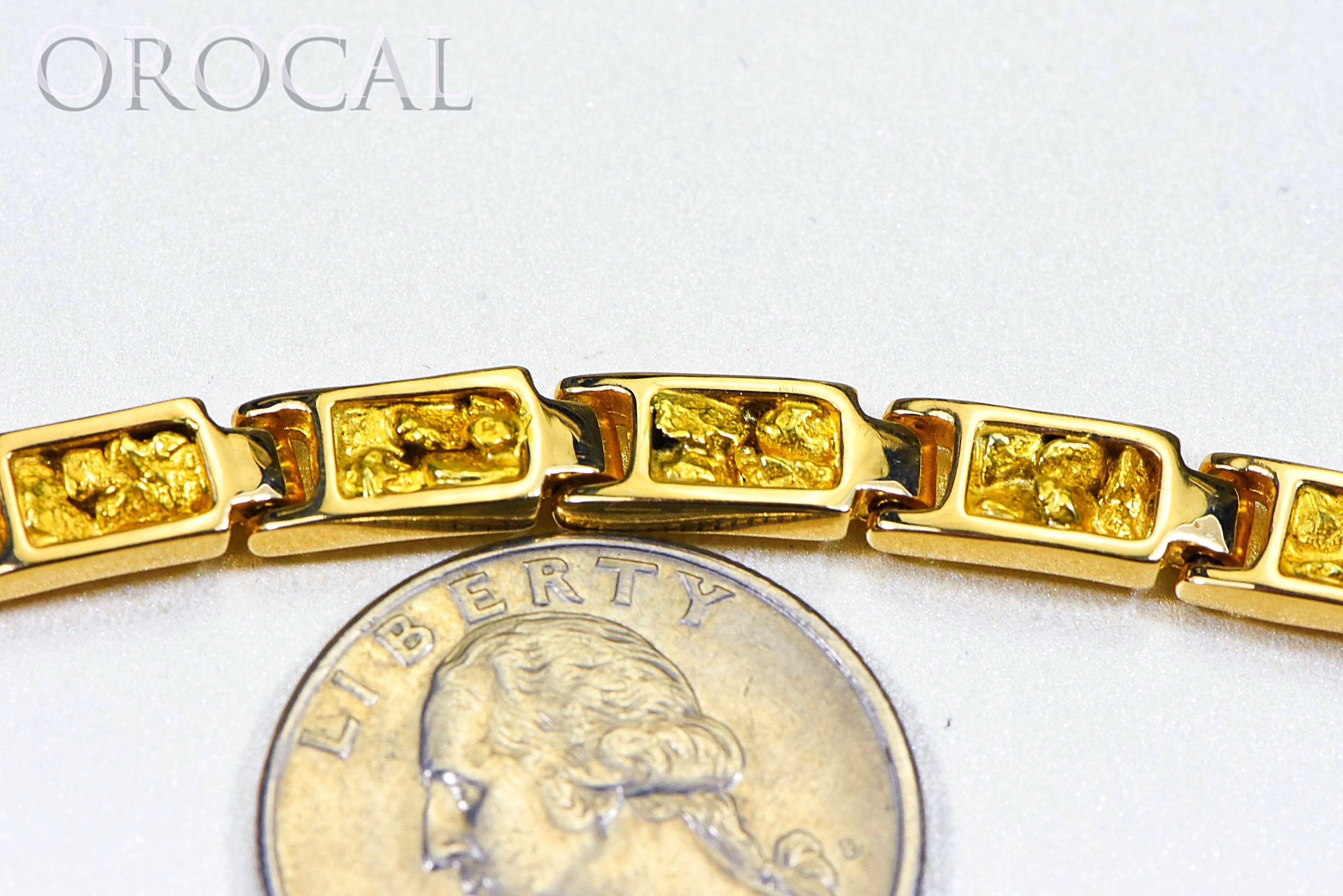 Gold Nugget Bracelet "Orocal" B6MM14L Genuine Hand Crafted Jewelry - 14K Gold Casting