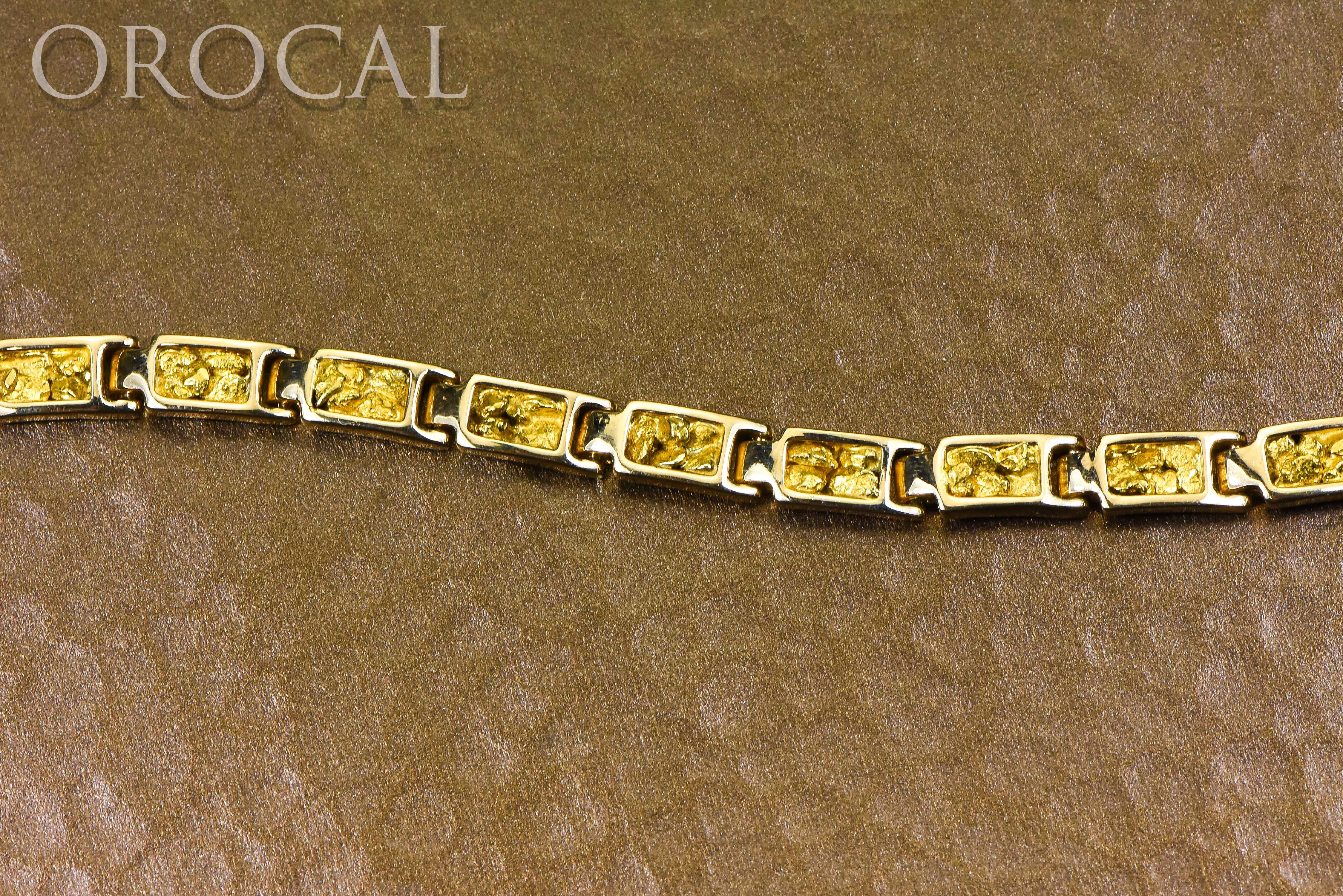 Gold Nugget Bracelet "Orocal" B6MM14L Genuine Hand Crafted Jewelry - 14K Gold Casting