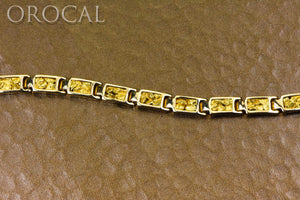 Gold Nugget Bracelet "Orocal" B6MM14L Genuine Hand Crafted Jewelry - 14K Gold Casting