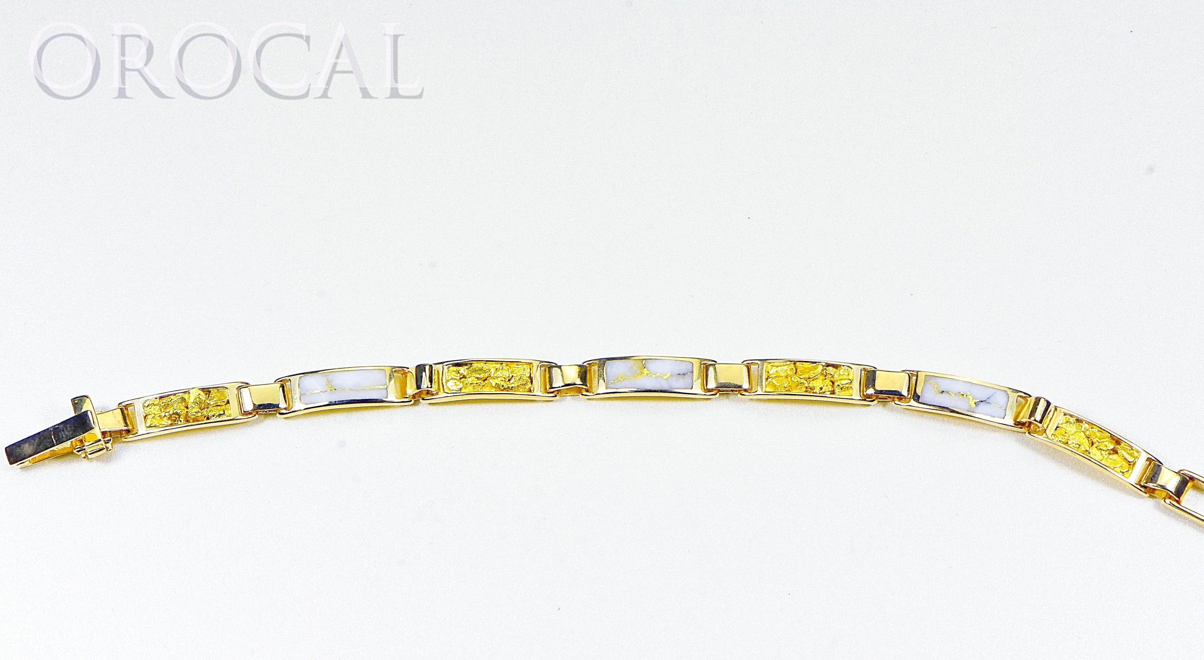 Gold Quartz Bracelet "Orocal" B5.5MMOLQ Genuine Hand Crafted Jewelry - 14K Gold Casting