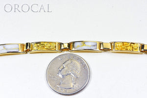 Gold Quartz Bracelet "Orocal" B5.5MMOLQ Genuine Hand Crafted Jewelry - 14K Gold Casting