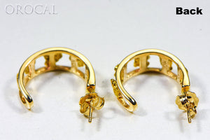 Gold Nugget Earrings "Orocal" EH19 Genuine Hand Crafted Jewelry - 14K Gold Casting