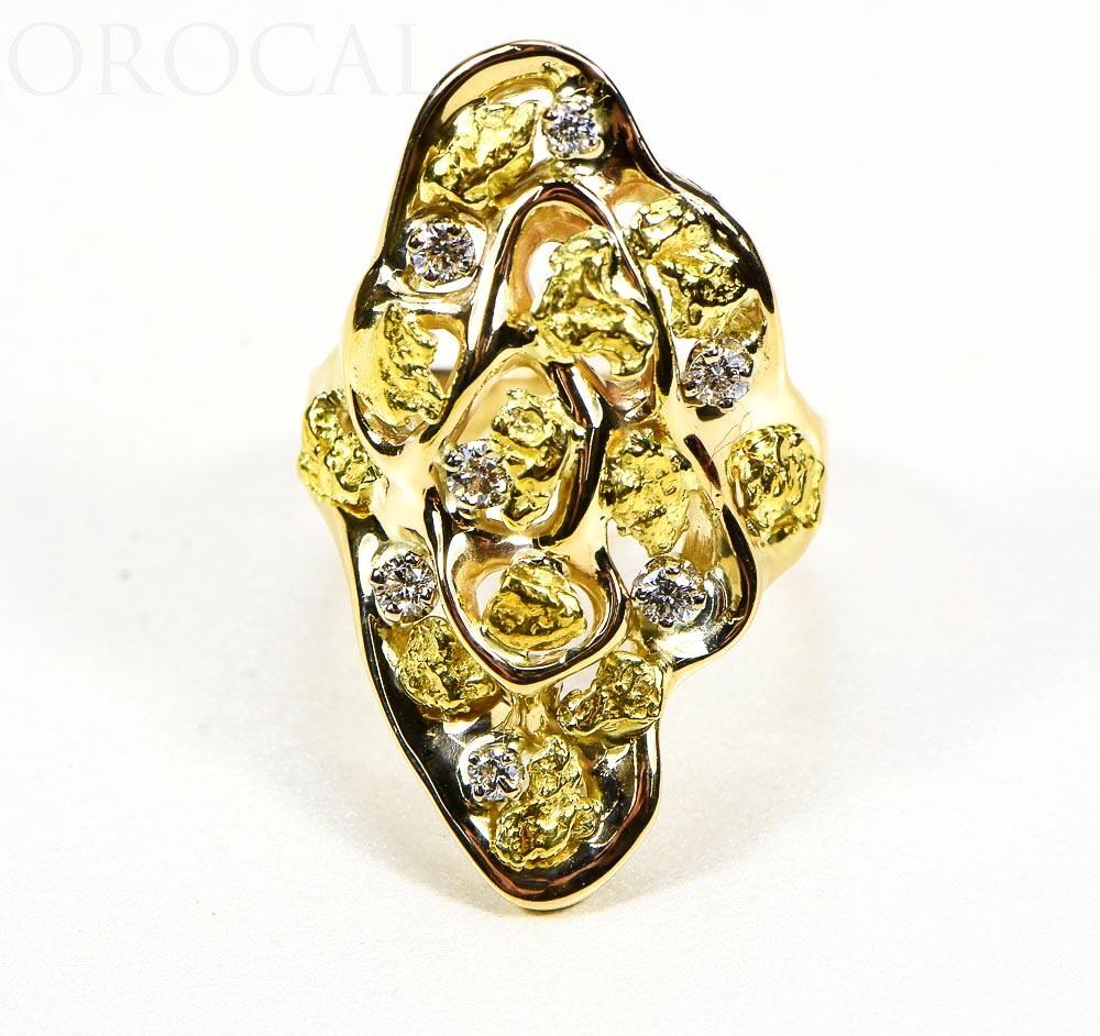 Gold Nugget Ladies Ring "Orocal" RL382D33 Genuine Hand Crafted Jewelry - 14K Casting