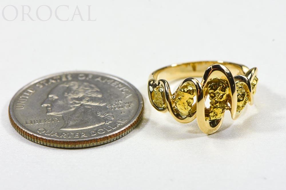 Gold Nugget Ladies Ring "Orocal" RL343 Genuine Hand Crafted Jewelry - 14K Casting