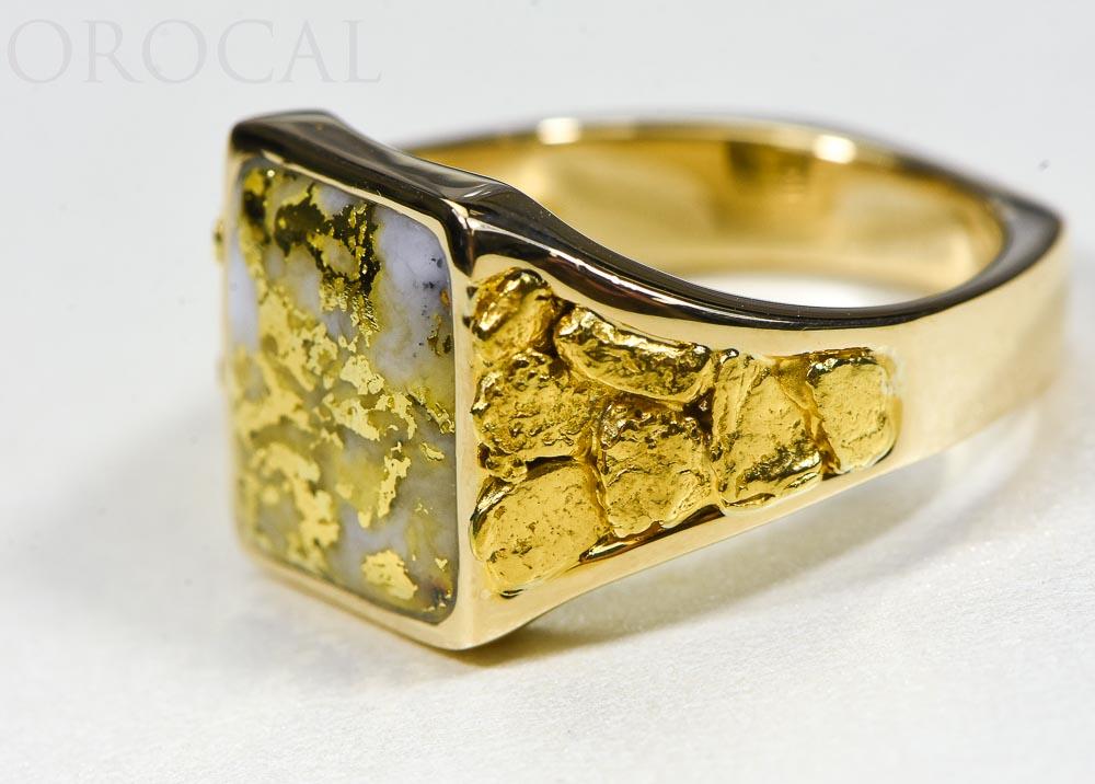 Gold Quartz Ring "Orocal" RM760Q Genuine Hand Crafted Jewelry - 14K Gold Casting