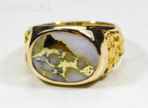 Gold Quartz Ring "Orocal" RM802Q Genuine Hand Crafted Jewelry - 14K Gold Casting