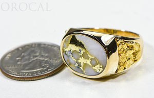 Gold Quartz Ring "Orocal" RM802Q Genuine Hand Crafted Jewelry - 14K Gold Casting