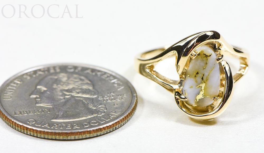 Gold Quartz Ring "Orocal" RL784SQ Genuine Hand Crafted Jewelry - 14K Gold Casting