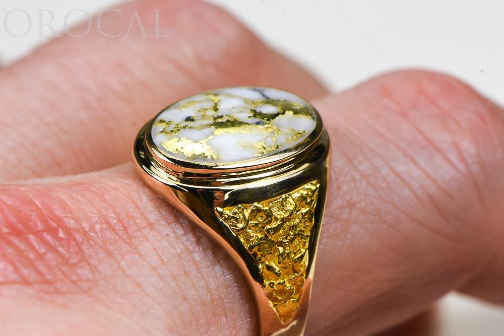 Gold Quartz Ring "Orocal" RM675Q Genuine Hand Crafted Jewelry - 14K Gold Casting