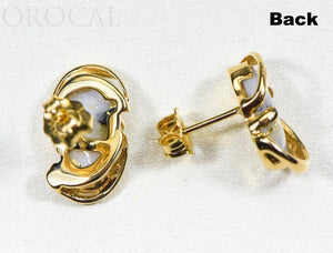 Gold Quartz Earrings "Orocal" EN784SQ Genuine Hand Crafted Jewelry - 14K Gold Casting