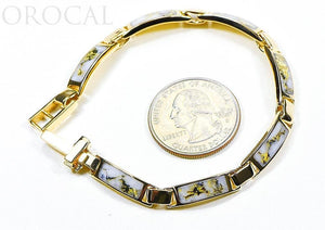 Gold Quartz Bracelet "Orocal" B5.5MM7LQ Genuine Hand Crafted Jewelry - 14K Gold Casting