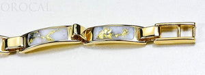 Gold Quartz Bracelet "Orocal" B5.5MM7LQ Genuine Hand Crafted Jewelry - 14K Gold Casting