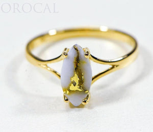 Gold Quartz Ladies Ring "Orocal" RL645Q Genuine Hand Crafted Jewelry - 14K Gold Casting