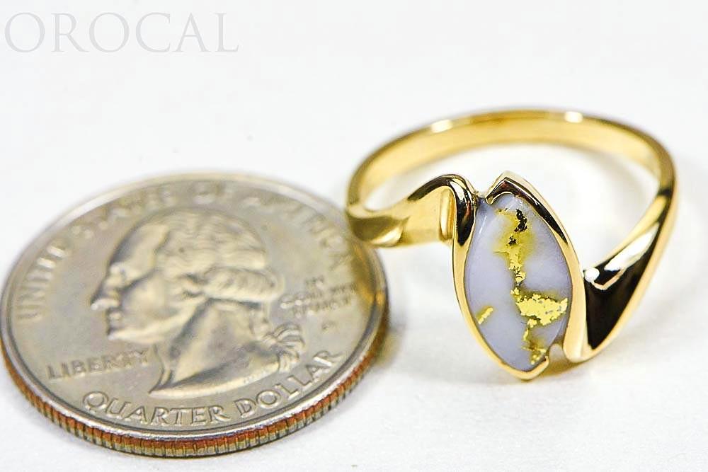 Gold Quartz Ladies Ring "Orocal" RL972Q Genuine Hand Crafted Jewelry - 14K Gold Casting