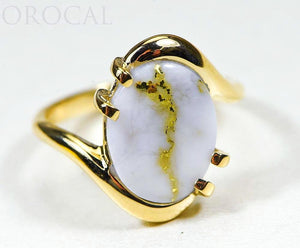 Gold Quartz Ladies Ring "Orocal" RL994LQ Genuine Hand Crafted Jewelry - 14K Gold Casting