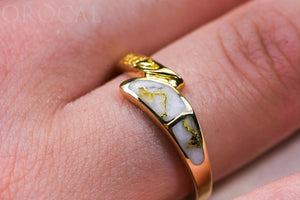 Gold Quartz Ladies Ring "Orocal" RL870NQ Genuine Hand Crafted Jewelry - 14K Gold Casting