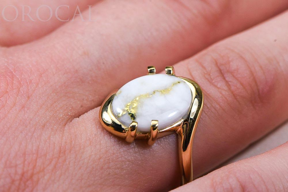 Gold Quartz Ladies Ring "Orocal" RL994LQ Genuine Hand Crafted Jewelry - 14K Gold Casting