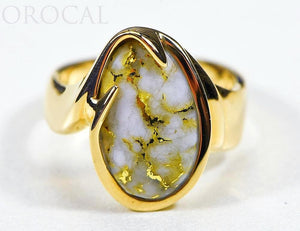 Gold Quartz Ladies Ring "Orocal" RL517Q Genuine Hand Crafted Jewelry - 14K Gold Casting