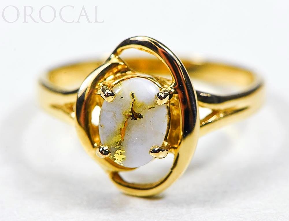 Gold Quartz Ladies Ring "Orocal" RL805Q Genuine Hand Crafted Jewelry - 14K Gold Casting