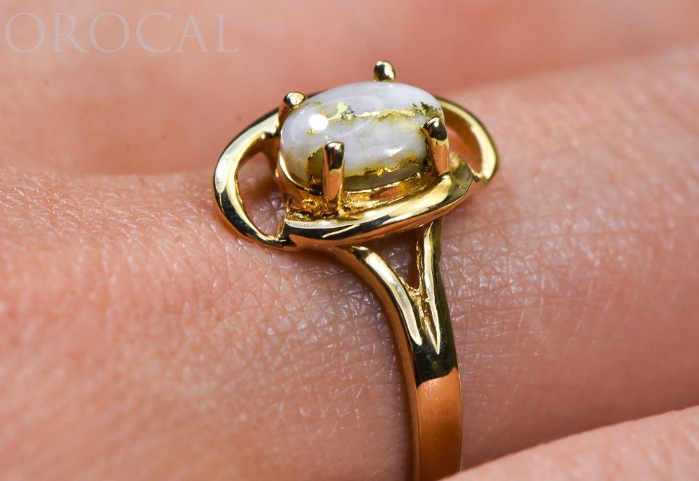 Gold Quartz Ladies Ring "Orocal" RL805Q Genuine Hand Crafted Jewelry - 14K Gold Casting