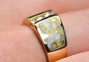 Gold Quartz Ladies Ring "Orocal" RL470LD45Q Genuine Hand Crafted Jewelry - 14K Gold Casting