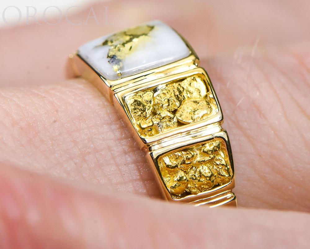 Gold Quartz Ring "Orocal" RM1046NQ Genuine Hand Crafted Jewelry - 14K Gold Casting