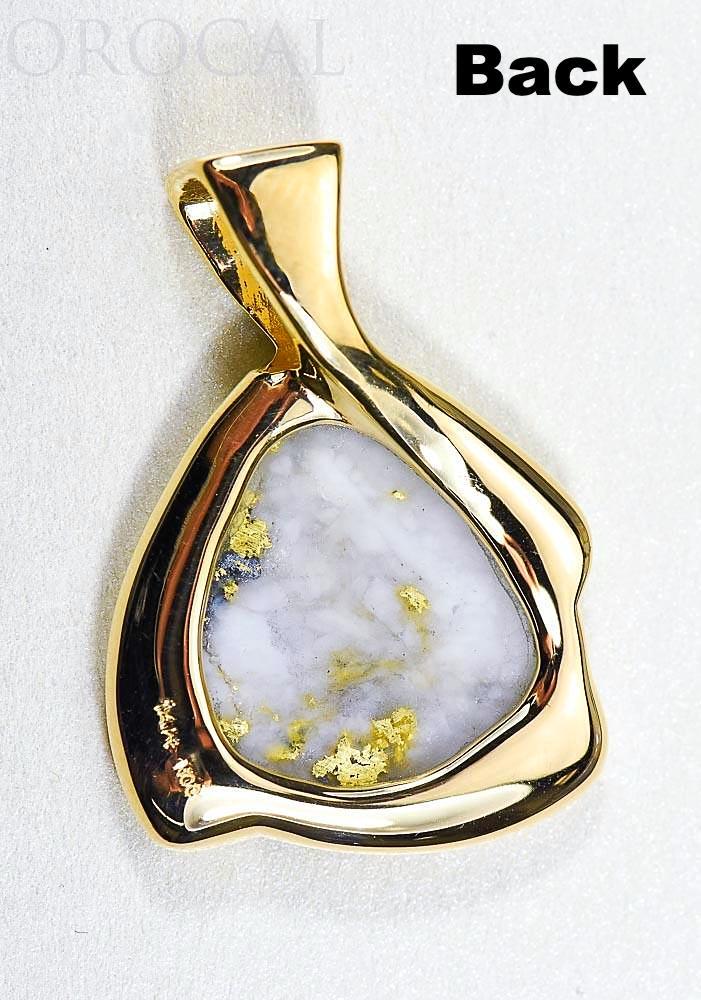 Gold Quartz Pendant "Orocal" PDL105MQX Genuine Hand Crafted Jewelry - 14K Gold Yellow Gold Casting