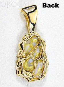 Gold Quartz Pendant "Orocal" PFFQ5X Genuine Hand Crafted Jewelry - 14K Gold Yellow Gold Casting