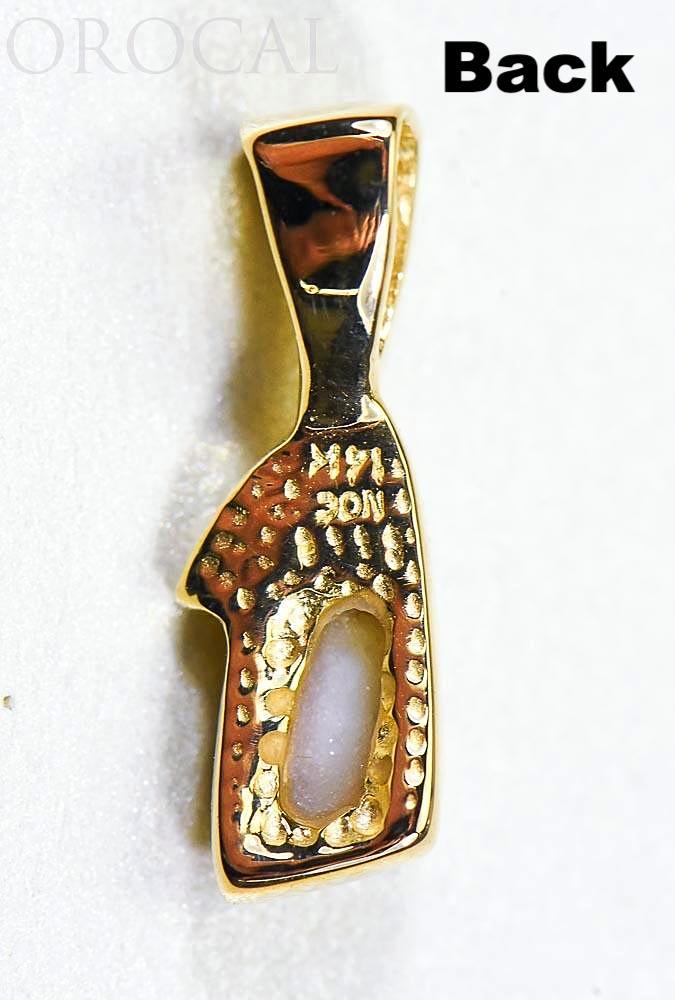 Gold Quartz Pendant "Orocal" PN1072DQ Genuine Hand Crafted Jewelry - 14K Gold Yellow Gold Casting