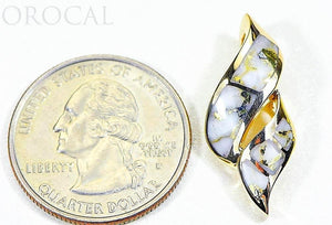 Gold Quartz Pendant "Orocal" PN649QX Genuine Hand Crafted Jewelry - 14K Gold Yellow Gold Casting