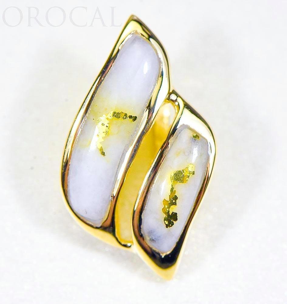 Gold Quartz Pendant "Orocal" PN645QX Genuine Hand Crafted Jewelry - 14K Gold Yellow Gold Casting