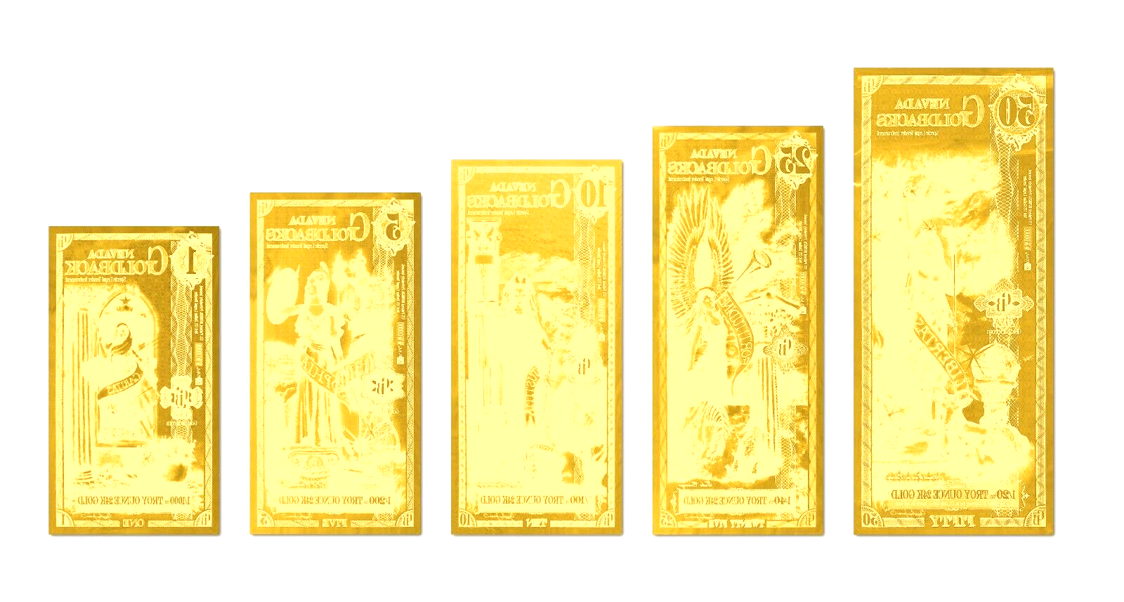 BROWN GOLDBACK LEATHER WALLET HOLDS 1,5,10,25,50 GOLDBACK 24K GOLD