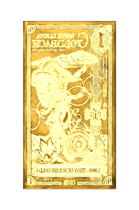 LOT 5 X 1 SOUTH DAKOTA GOLDBACK AURUM 24KT GOLD FOIL NOTE BU 1/1000TH OZ .999 FINE GOLD